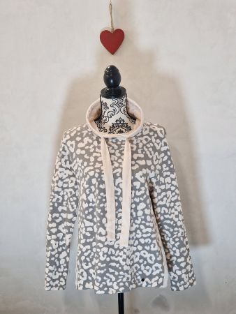 Pullover MarcCain grau/rosa Animal Baumwolle M top Zustand