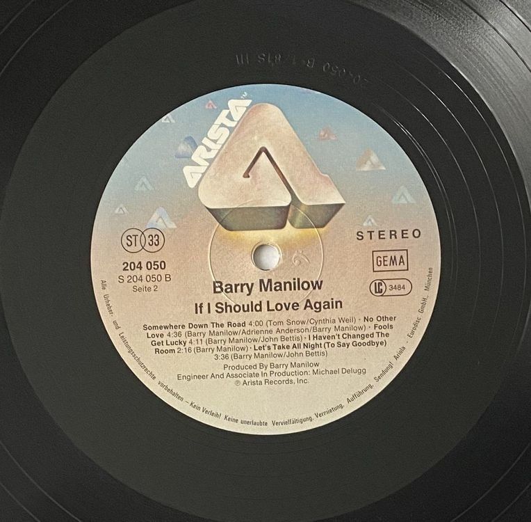 Dischi in vinile: Barry Manilow, If I Should Love Again – Usato da Flums venduto da Empe1 5