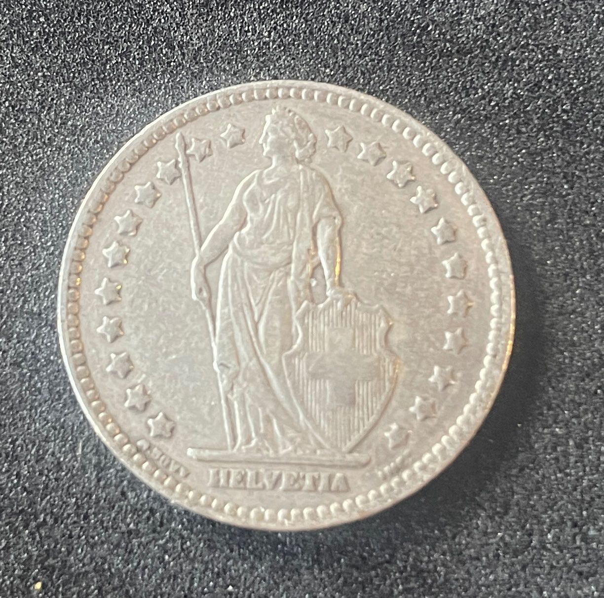 Alle Münzen: 1 Franken Silber 1876 Unz – Gebraucht aus Les Bayards von Kreuch 1