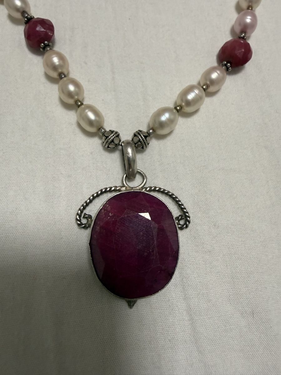 Ketten: Kette mit Perlen und Rubis  – Gebraucht aus Oberhof von RealStone 7