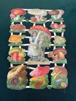 Poesie Glanzbilder Nostalgie Pilze Fliegenpilz Decoupage