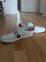 Gucci Ace Logo Stripe Sneaker Grösse 8.5 Weiss/Rot