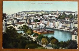 Zürich - Limmatquai & Mühlesteg 1908
