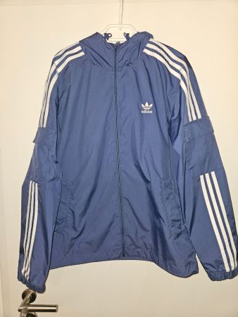 Veste Adidas bleu vintage, taille S, comme neuve!