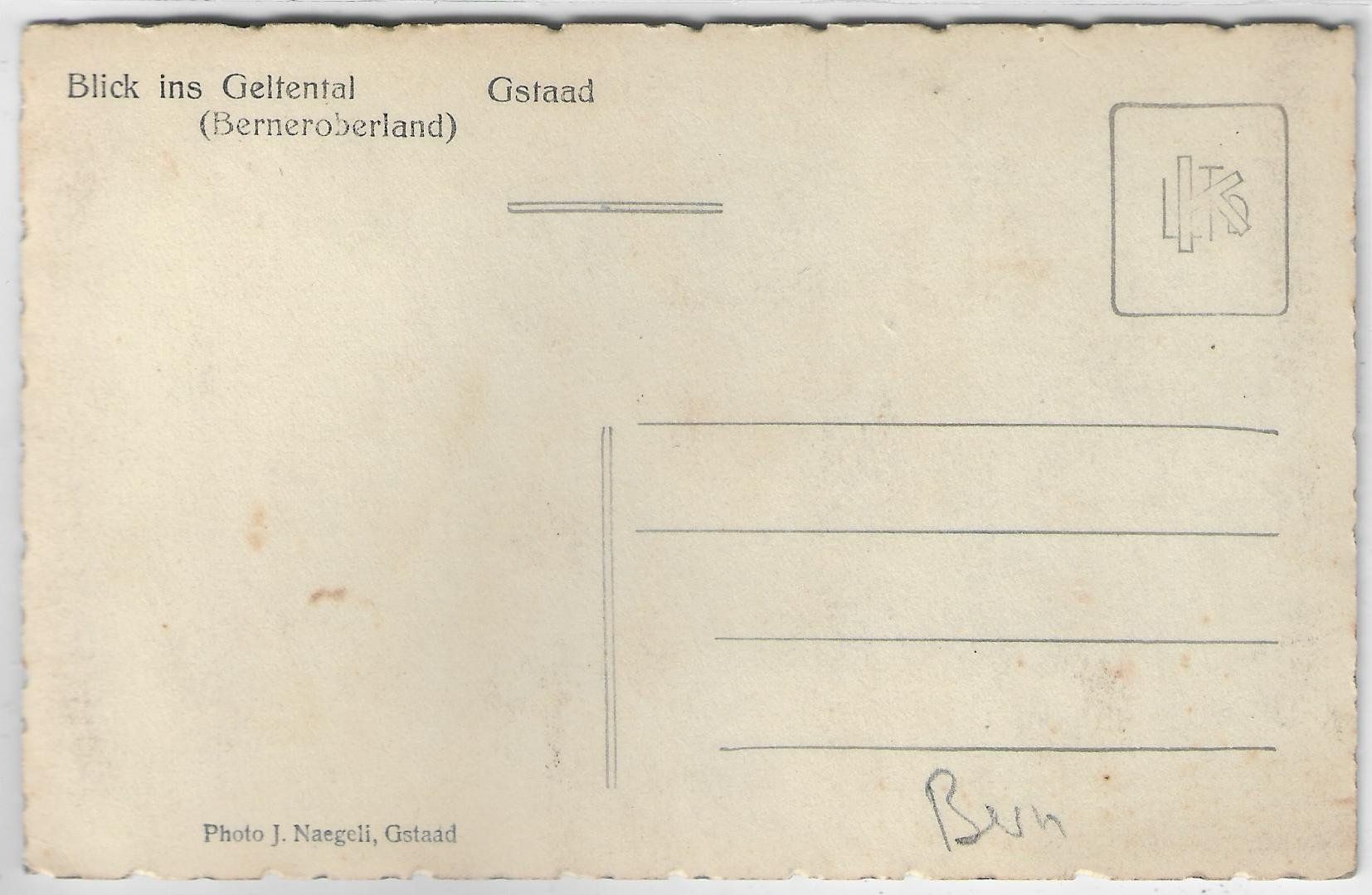 Cartoline postali: Blick ins Geltental - Gstaad – Usato da Ettingen venduto da Kartenplanet 1