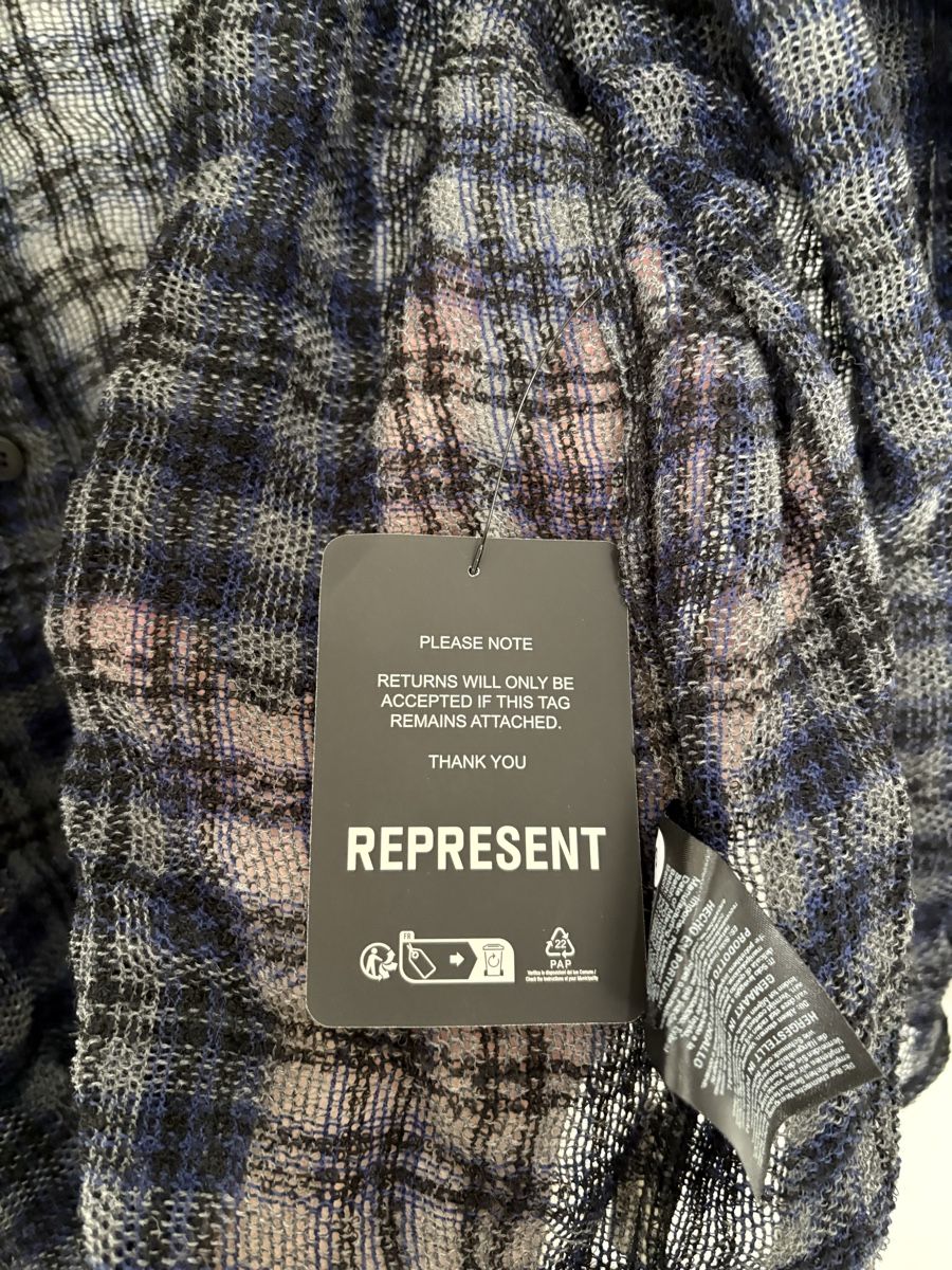 Represent Hemden: Represent Check Flannel Shirt - Blue Check M – Neu und originalverpackt aus Jona von nic_s5k7 3