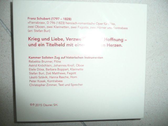 CD: NEUE Klassische CD Schubert/Fierrabras – Nuovo e nell'imballaggio originale da Baar venduto da negombo 1