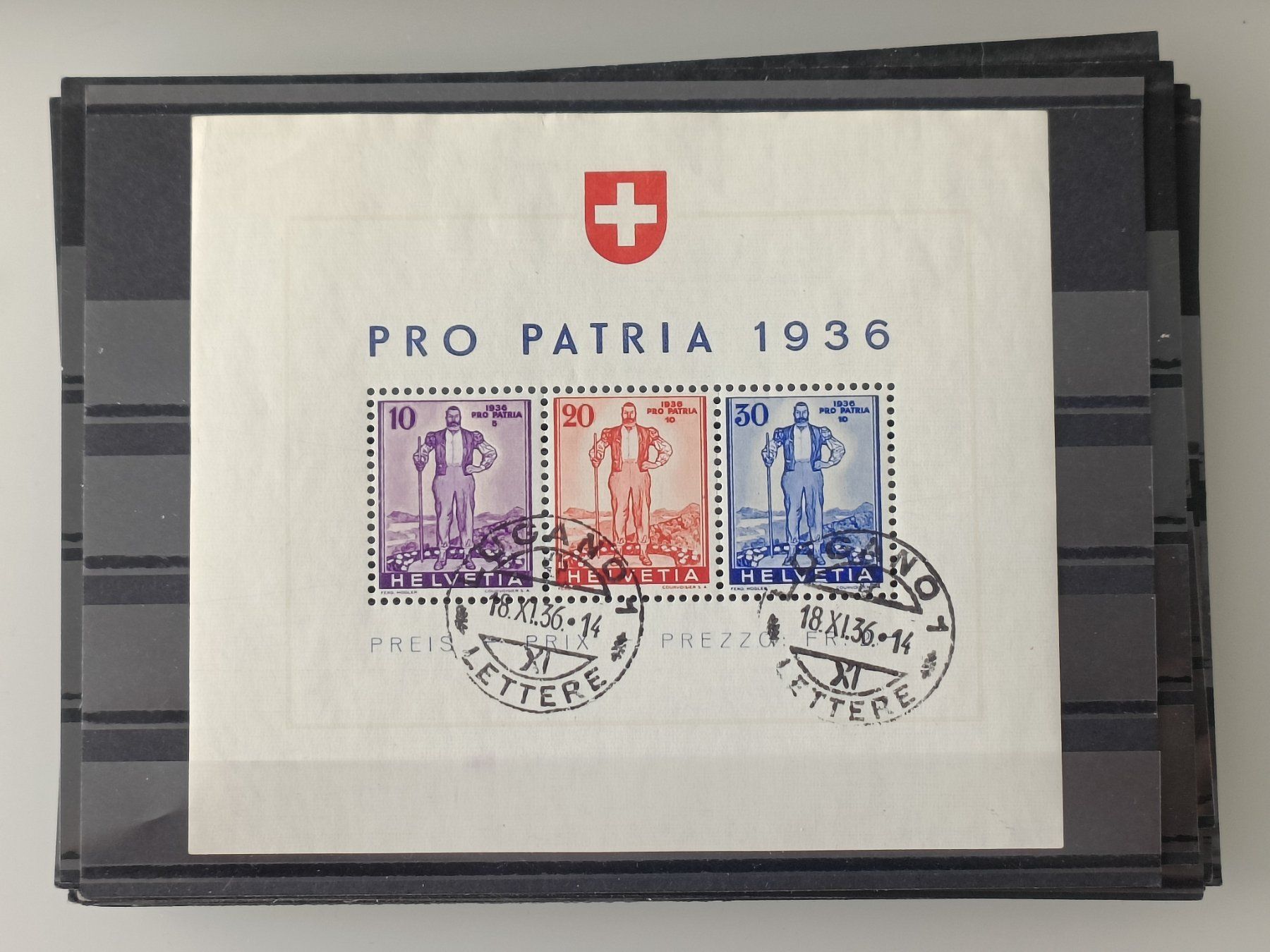 Tutti i francobolli: 1936 eidgenössische Wehranleihe - schöne Stempel – Usato da Dübendorf venduto da goeggi79