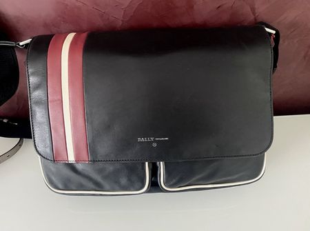 Bally Schultertasche/Streifen verstellRiemen bis150;35/25/10
