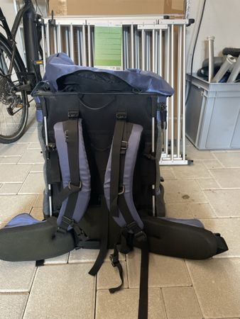 Hunderucksack blau grau guter Zustand