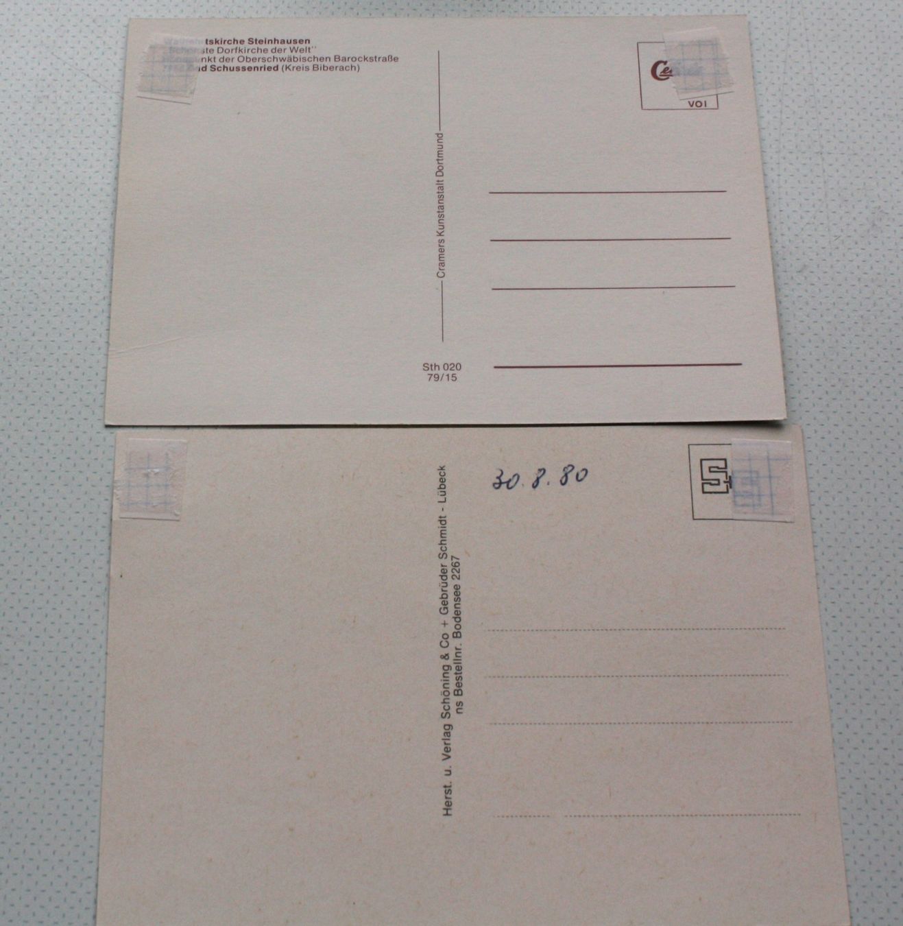 Cartoline postali: Alte Ansichtskarte Basilika Birnau und Bad Schussenried – Nuovo (secondo la descrizione) da Wettingen venduto da Licht08 1