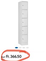 neues Schliessfachsäule S5, mit Zylinderschloss, lichtgrau/l