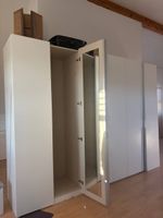 Grosser Kleiderschrank Weiss – 3-teilig mit Spiegeltür
