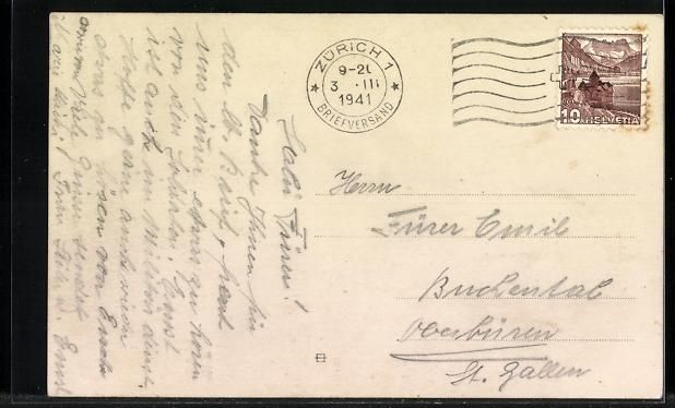 Cartoline postali: Niederwil, Vorderdorf, Strassenpartie mi – Usato da Berlin venduto da bartko-reher 1