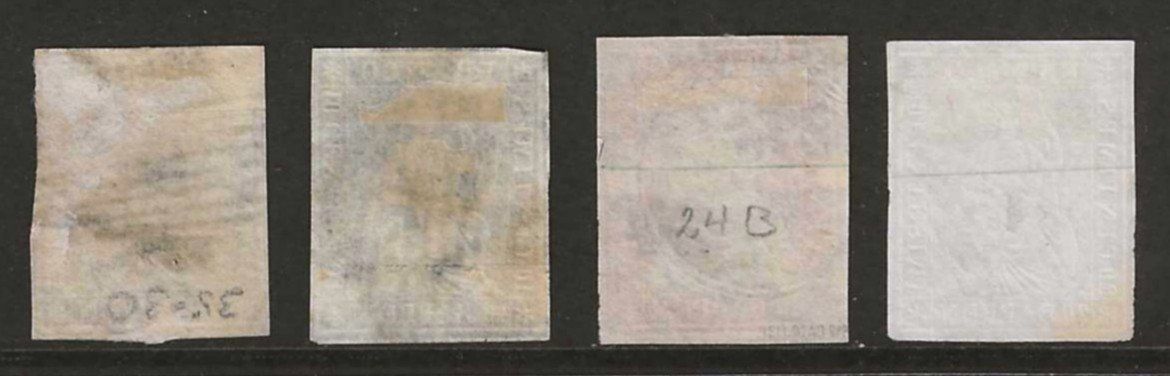 Tutti i francobolli: 1854/55 : Strubel  Nr. 22B - 25B, KP 840.-- – Usato da Gümligen venduto da Geniusbuy 1