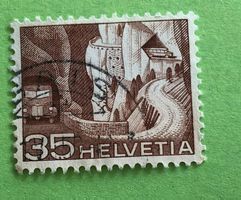 Nr.304 mit Stempel Alpenpoststrasse Technik und Landschaft
