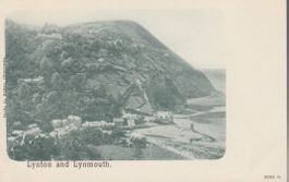 old UK Postcard LYNTON AND LYNMOUTH peacock series unposted