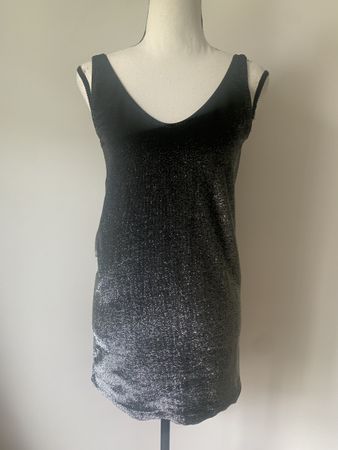 Wolford Glitzertop Gr. XS, Top schwarz silber