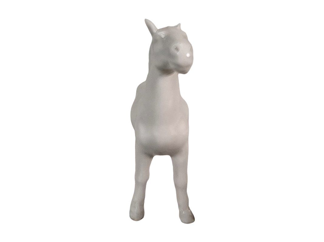 Sculture & Statue: Weisse Keramik Pferdefigur – Usato da Wil SG venduto da Restwert_Wil