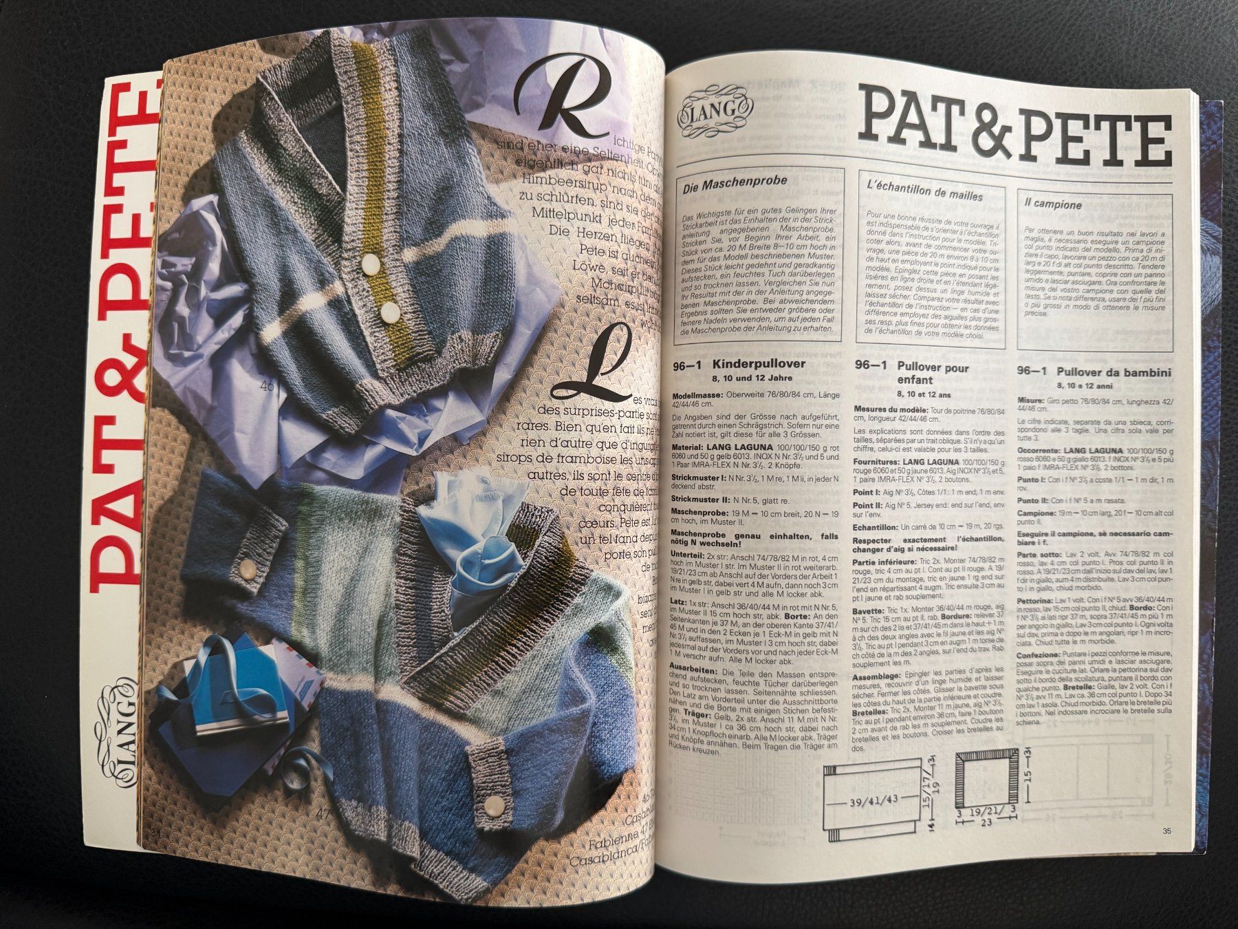 Riviste & Magazine: Vintage    PAT & PETE  Lang  Strickheft  Kinderpullis – Usato da Subingen venduto da ArtBead 4
