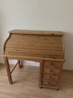 Schreibtisch mit Rollade aus Holz einteilig guter Zustand