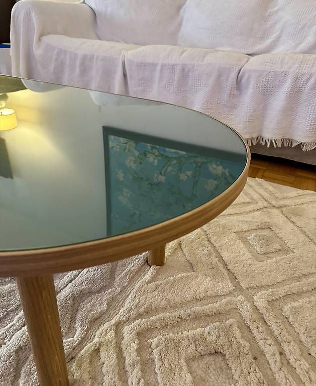 Tavoli: Table basse EVERGREEN  chêne & verre  vert eucalyptus – Usato da Onex venduto da minttea_sakura 3