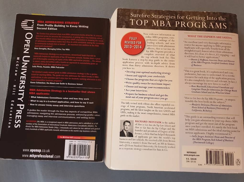 Bücher: MBA programs & admissions strategy Bücher – Gebraucht aus Olten von gabriel_27 1
