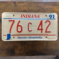 🇺🇸 U.S. Autoschild - Indiana 76C42 - ORIGINAL