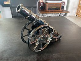 Ancien Canon Déco en Fonte Émaillé Eg Des 889867