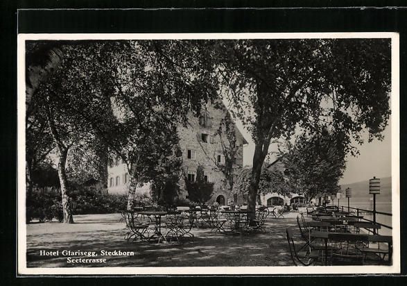 Cartoline postali: Steckborn, Hotel Glarisegg mit Seeterras – Usato da Berlin venduto da bartko-reher