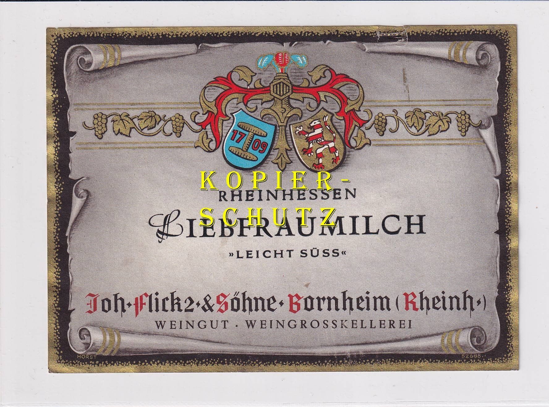 Papiere: Etikette - Liebfraumilch (Flick) /bd – Gebraucht aus Hombrechtikon von Rudolf07