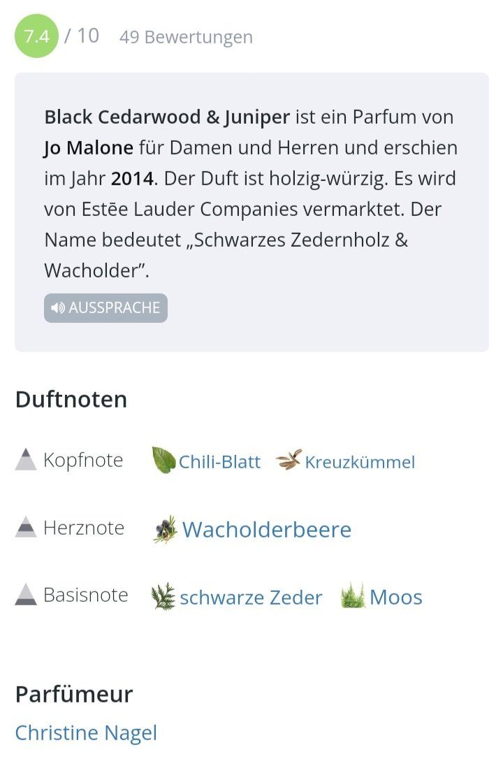 Jo Malone Parfum & Eau de Toilette: 2 ml JO MALONE BLACK CEDARWOOD & JUNIPER ABFÜLLUNG – Neu (gemäss Beschreibung) aus St. Gallen von CaliSunshine 2