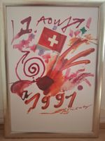 Affiche originale "1er août 1991" de Jean Tinguely