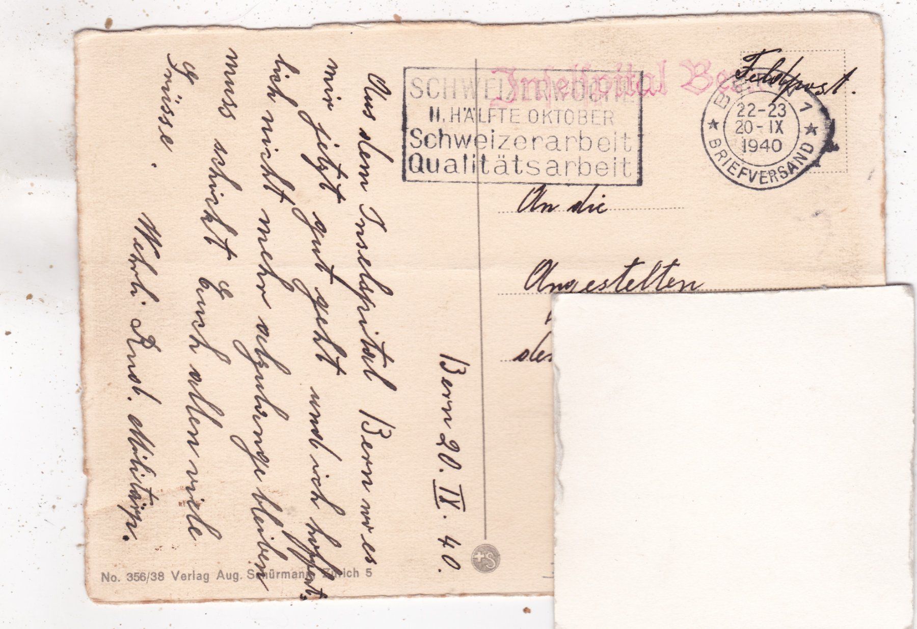 Cartes postales: Bern Inselspital 1940 – D'occasion à Herisau par Lisegrat2008 1