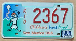 Altes USA Nummernschild New Mexico, KID 2367