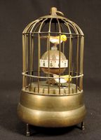 Vogelkäfig Uhr, Spieluhr Automat, mechanisch