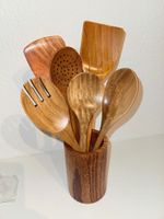 NEU Küchenhelfer Kochbesteck Set 6-teilig aus Holz