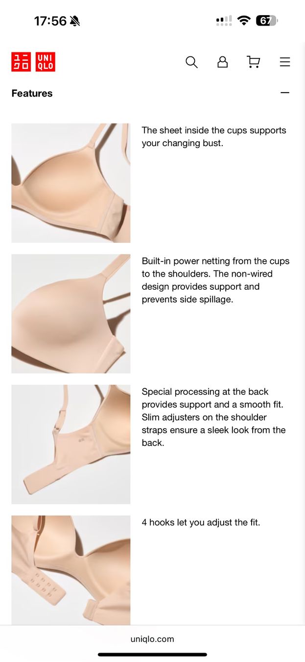 Altra biancheria intima: NEW Uniqlo Bra Hold 80/85 D-E Size – Nuovo e nell'imballaggio originale da Neuchatel venduto da Mia_G 3