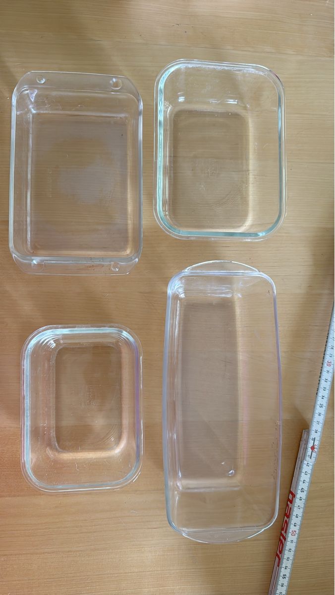 Casseroles: 4 Glass Casserole Dish Baking Pan Rectangular Transparent – D'occasion à Thalwil par Maricortin