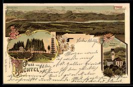 Litho Bachtel, Gasthaus mit Aussichtstur