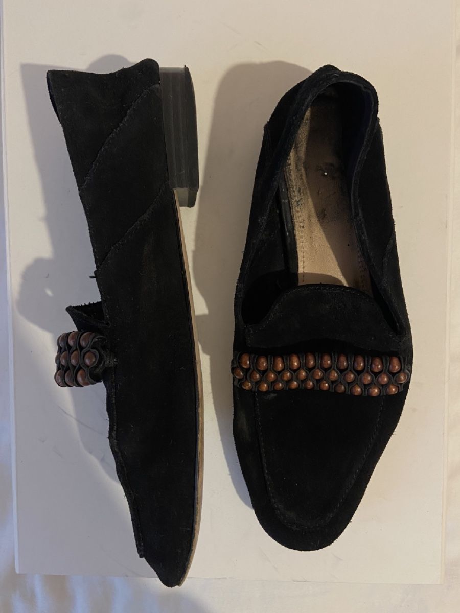 Zara Damenschuhe: Mocassins - ballerines noires en daim – Gebraucht aus Chêne-Bougeries von sor_9rzp