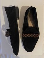 Mocassins - ballerines noires en daim