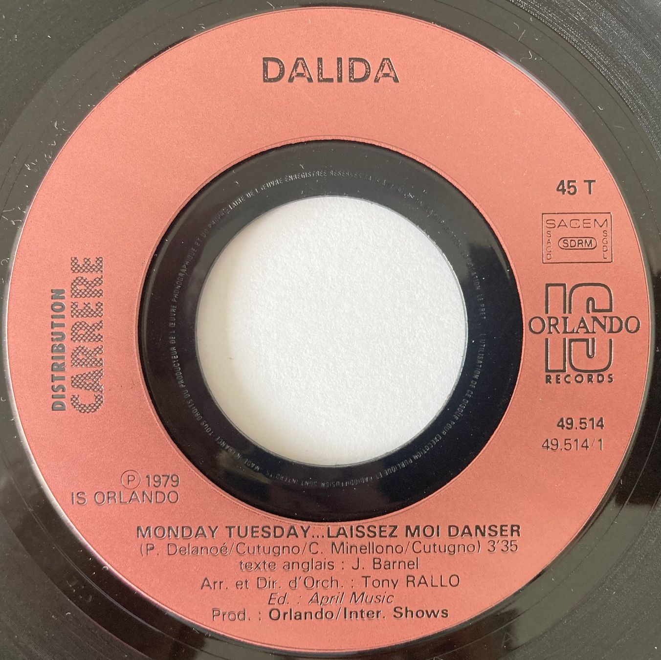 Vinyles: DALIDA - MONDAY TUESDAY... – D'occasion à Bottens par hotter-than-hell 2