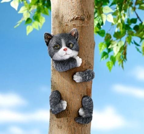 Statuette: Baumdeko Katze – Nuovo e nell'imballaggio originale da Langenbruck venduto da Gumsi