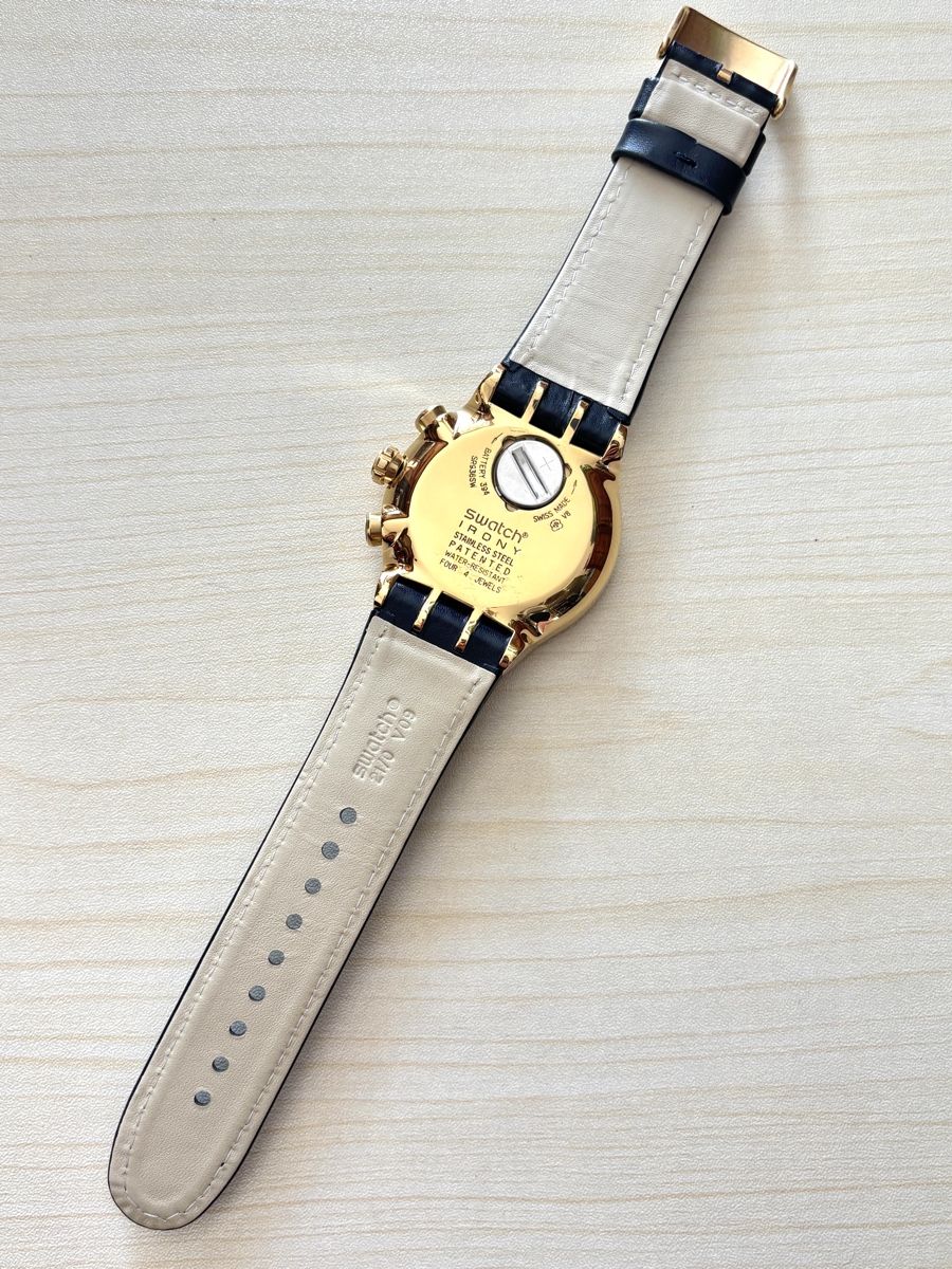 Swatch Orologi: Swatch Irony Chronograph goldfarben blau – Nuovo (secondo la descrizione) da Grenchen venduto da chththl 6