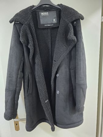Indigo Winter Mantel, Schwarz, Gr. L, Top Zustand!