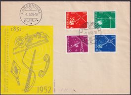 1952, Nr.309-312 (FDC Nachrichtenwesen) Kat: 300.-++ adr'los