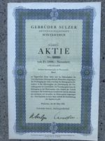Gebrüder Sulzer Aktie Nr.25771  von 1943