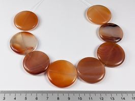 Karneol Scheiben(28 x 5mm) Perlen 8Stk