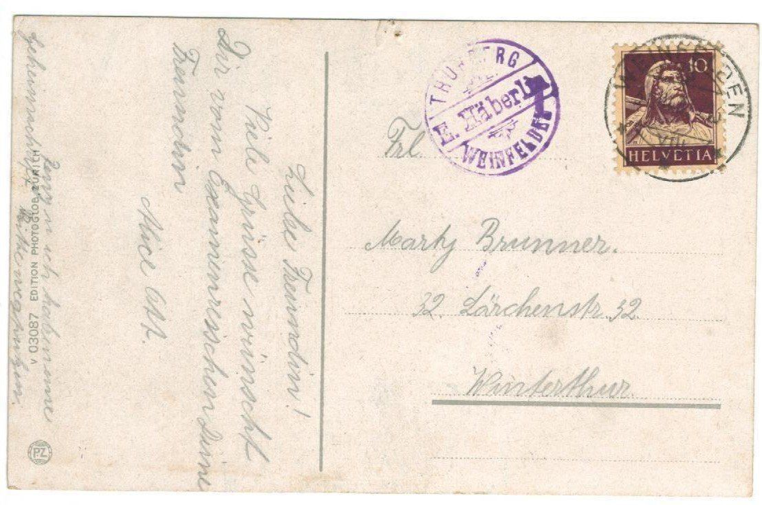 Cartoline postali: AK Restaurant Thurberg bei Weinfelden – Usato da Zürich venduto da Tolima194 1